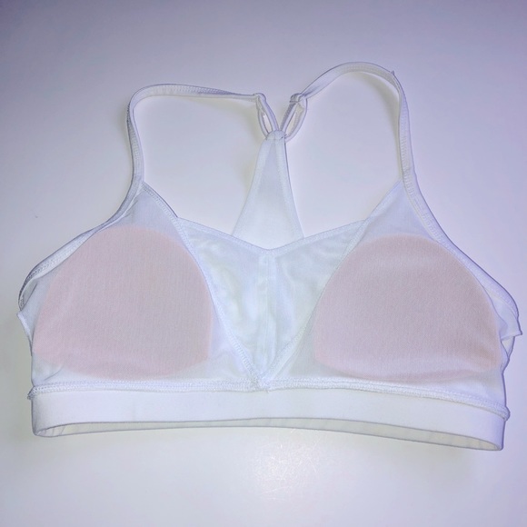 NEW AUTHENTIC AMERICAN HERITAGE Sports Bra Racerback Straps Medium White NWOT - Picture 4 of 15